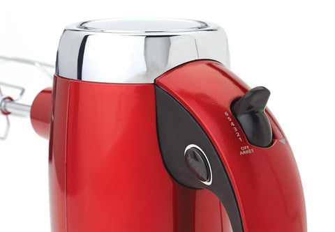 Betty Crocker Signature Series Red Metallic Hand Mixer with Stand